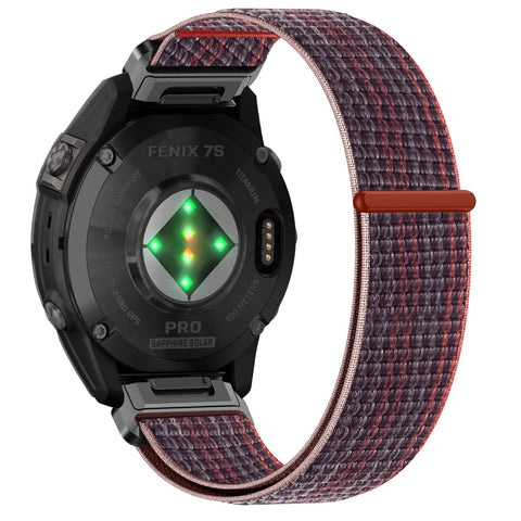 Niboow Nylon QuickFit 20mm Straps for Garmin Fenix 8 43mm/Fenix 7S Pro Solar/Epix Pro 42mm, Nylon Watch Bands for Garmin Fenix 7S/Fenix 6S/Fenix 6S pro/Fenix 5S/Fenix 5S Plus/Descent Mk2S - Purple
