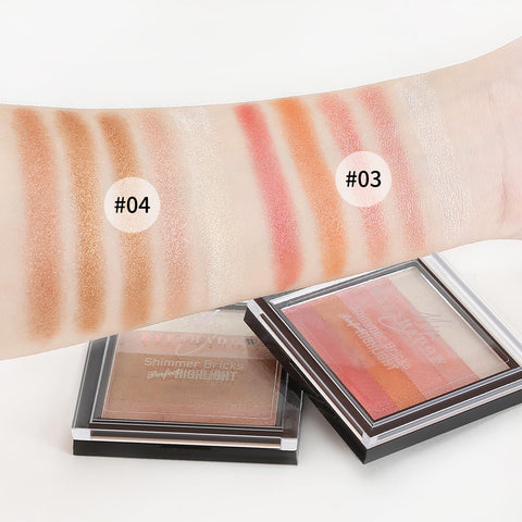 Boobeen Glitter Eyeshadow Palette, 5 Colors Highly Pigmented Eyeshadow Shimmer Powder, Glitter Highlighter Eye Shadow Makeup for Women, Creates Sparkling Metallic Finishes, Long-Lasting