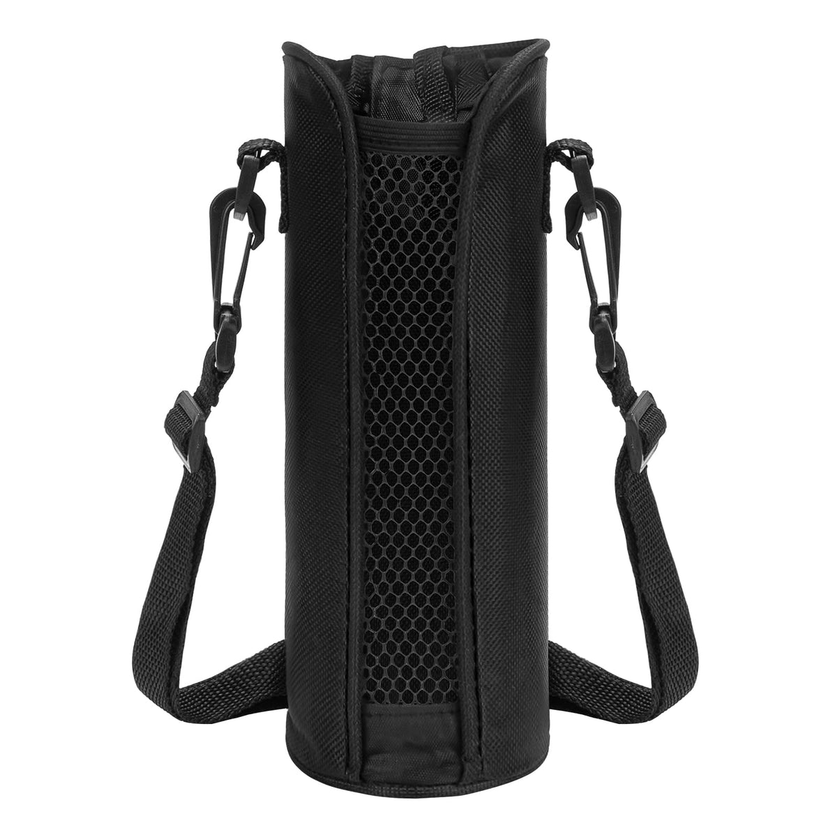 Linkidea Slim Water Bottle Holder Compatible with Hydro Flask Standard Mouth 18/21/24oz, IronÂ°Flask Narrow Mouth, Contigo, Hard Base Water Bottles Sling Carrier Bag Keeps Bottle Upright, Black