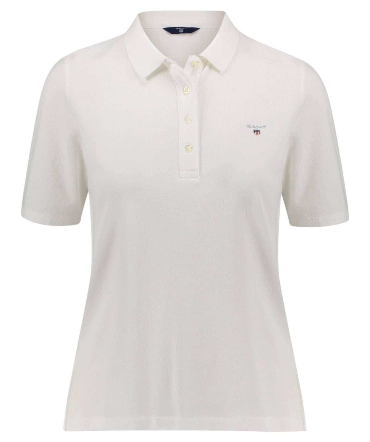 GANT Womens Orig Short Sleeve Polo Shirt White M