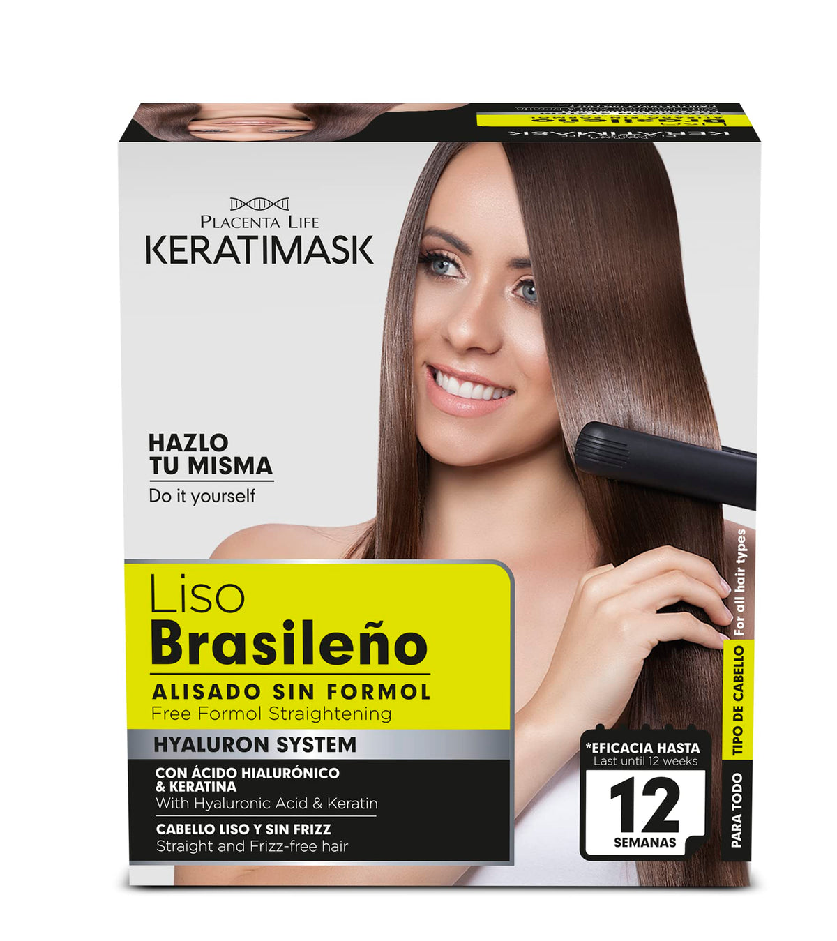 Be Natural - Brazilian Keratimask Straightening Kit - Long Lasting Professional Results