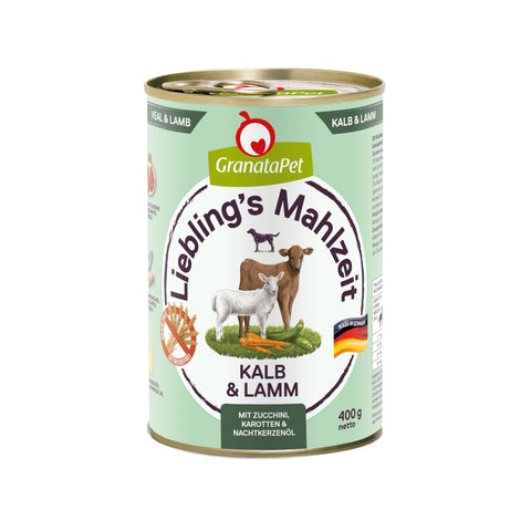 LieblingÂ´s Mahlzeit Favourite Wet Food Veal & Lamb's, Pack of 6 x 400 g