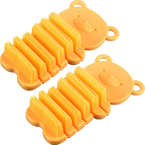2 Pieces Kids Nail Scrubber Brush Soft Bristle Nail Brush Plastic Fingernail Brush for Kids Hand Cleaning