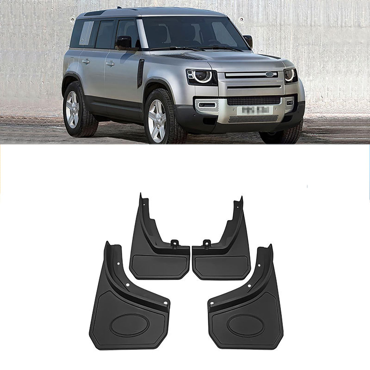 YPGHBHD 4pcs Mud Flaps, Compatible with Land Rover Defender 2020-2022, Splash Guard Mudguards MudFlaps Front Rear Fender Styling Car Accessories
