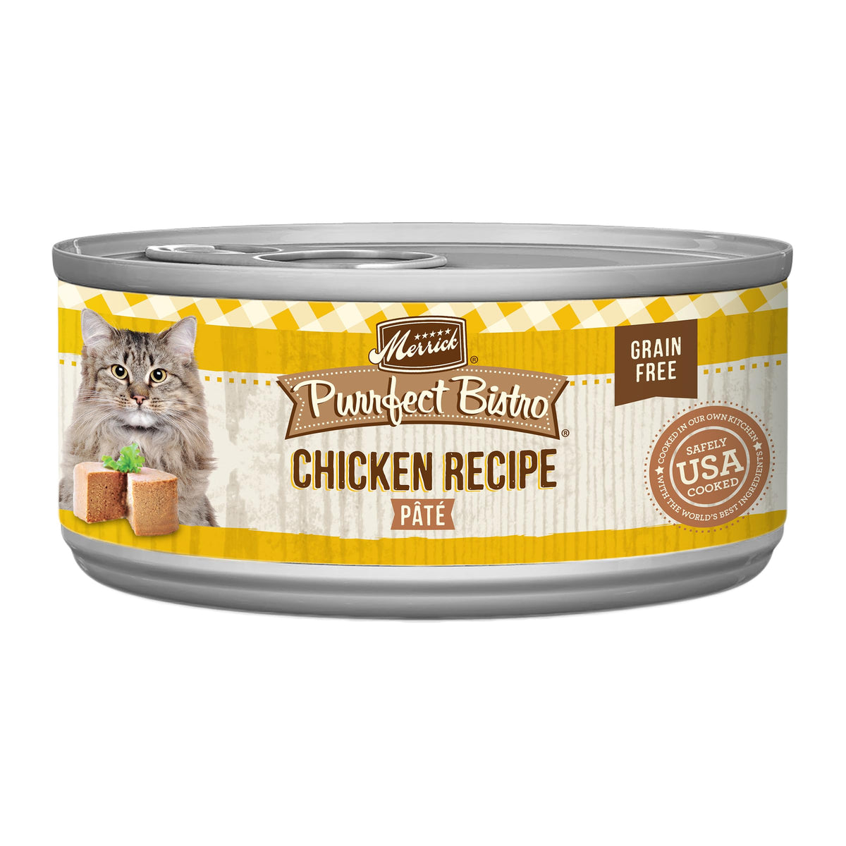 Merrick Purrfect Bistro Grain Free Chicken Pate Wet Cat Food, Case Of 24, 3 Oz