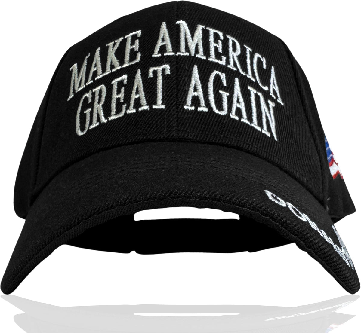 Trump Hat Make America Great Again - MAGA Hat with American Flag - Donald Trump 2024 Baseball Cap - Available in 6 Colors, Black Maga, One size