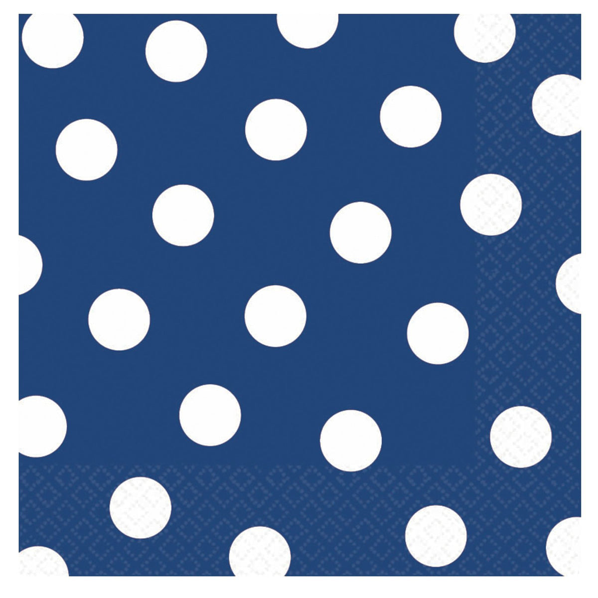 Blue Polka Dot Lunch Napkins Party Accessory