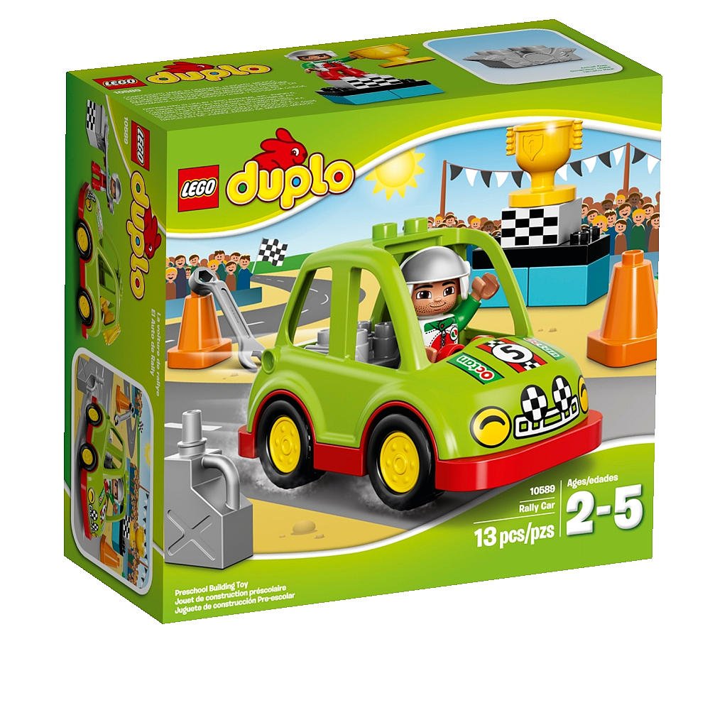 RARE LEGO DUPLO Rally Car Rally Driver Figure Trophy Wrench Set 10589