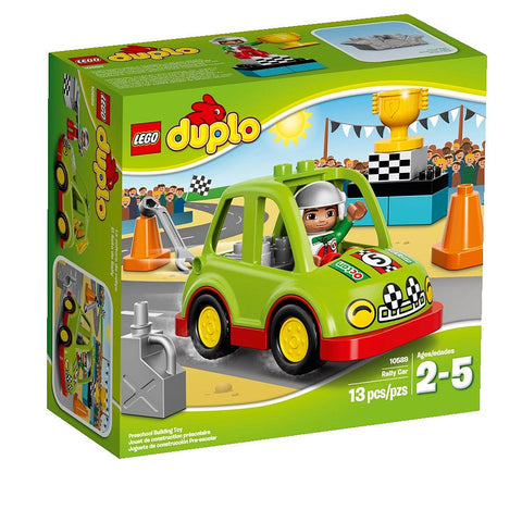 RARE LEGO DUPLO Rally Car Rally Driver Figure Trophy Wrench Set 10589
