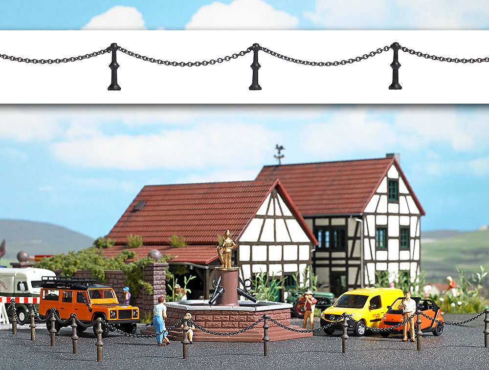 Busch 1023 Metal Chain-Link Fence HO Scenery Scale Model Scenery