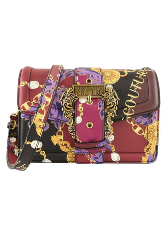 Versace Jeans Couture Glamour Jewels Bordeaux Purple Shoulder Bag, bordeaux