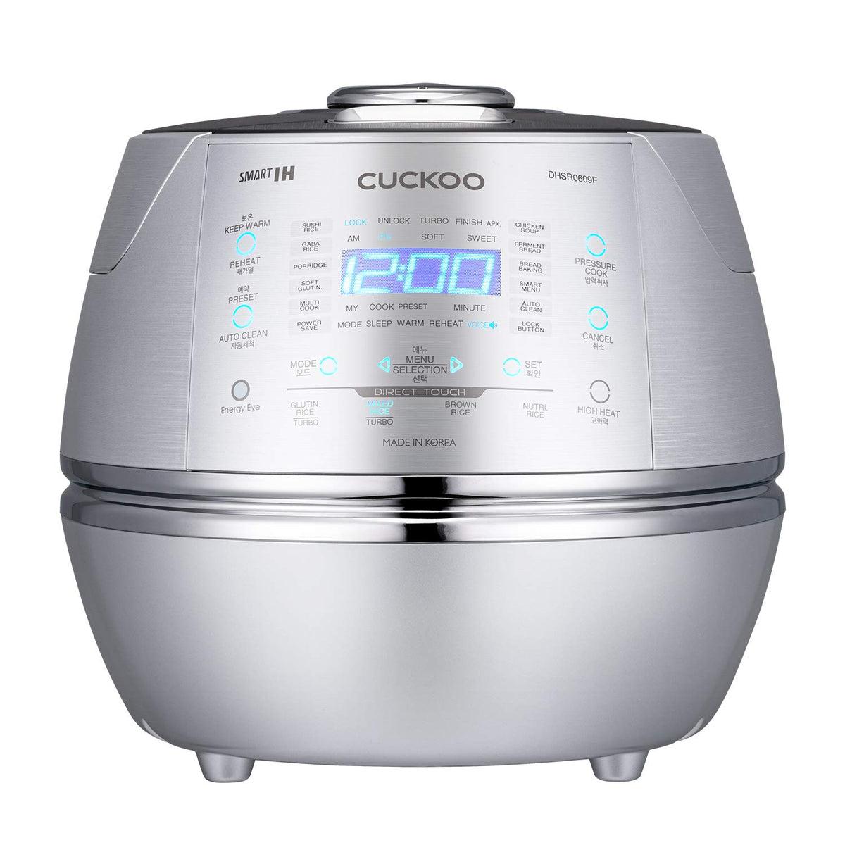 CUCKOO CRP-DHSR0609F Rice Cooker Silver with Display, 1090 W