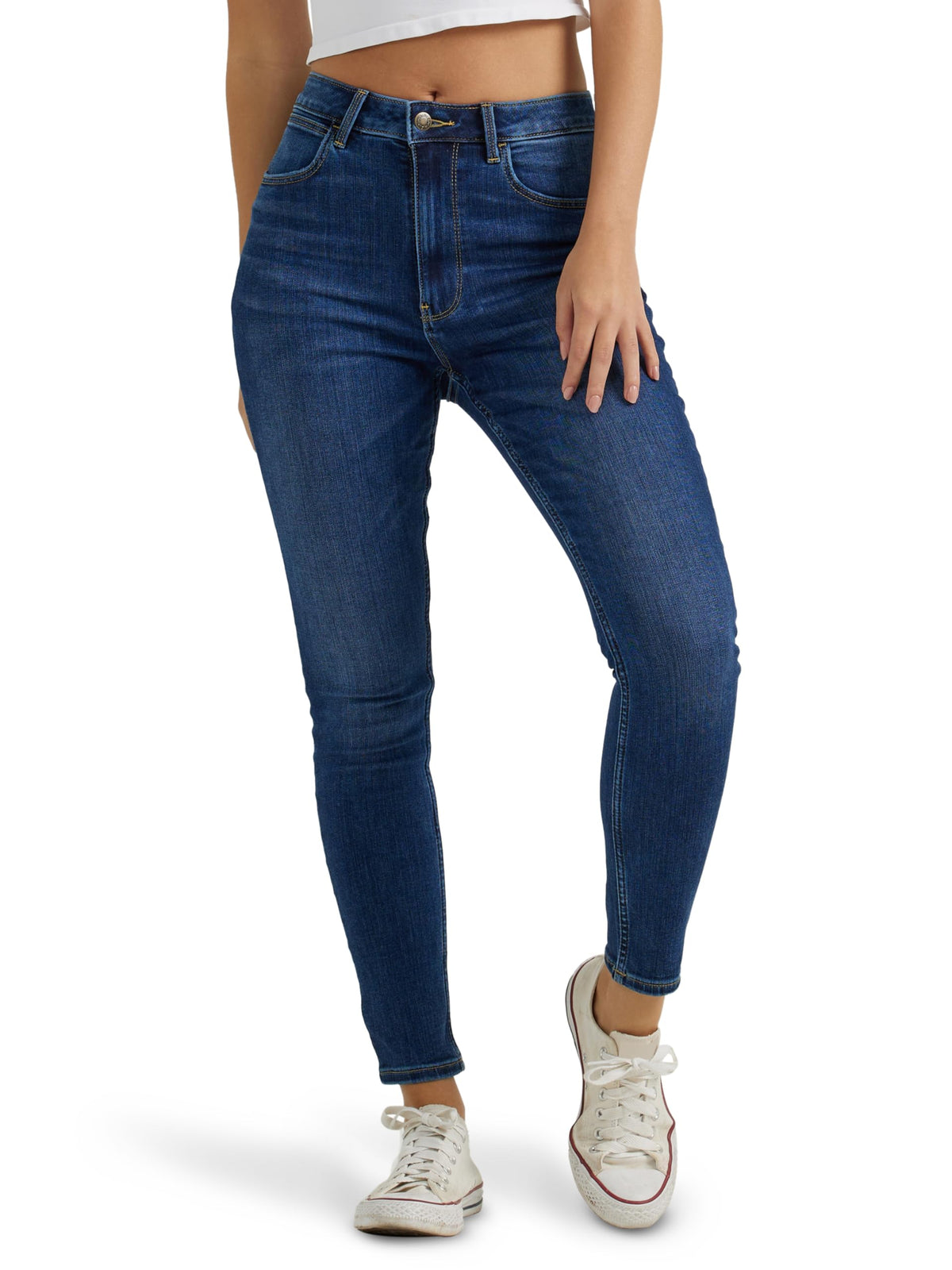 Wrangler Women's High Rise Unforgettable Skinny Jean, Marina, 6