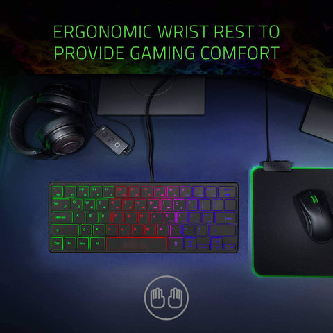 Hilitand 60% Wired Gaming Keyboard, RGB Backlit Compact Mini Keyboard, Ultra-Lightweight USB Keyboard 64 Keys for PC Gamer, Typist, Travel, Easy to Carry on Business Trip