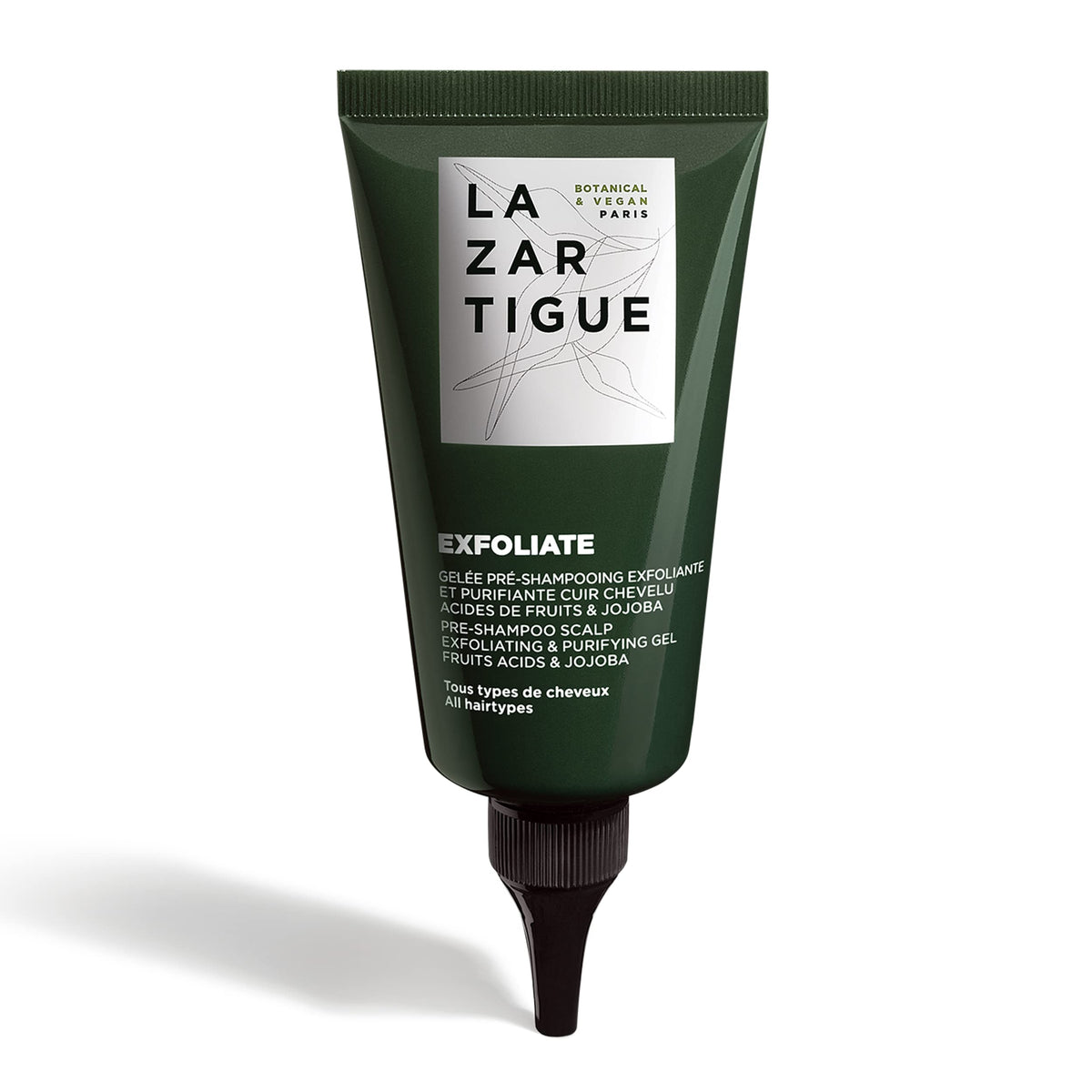 Lazartigue Exfoliate Gel, Oxygenating Detox Scrub, Jojoba Beads Gently Exfoliate Scalp and Fruit Acids Cleanse, Massage Action Helps Reoxygenate Scalp, Regains Optimal Balance 2.5 fl oz, Vegan