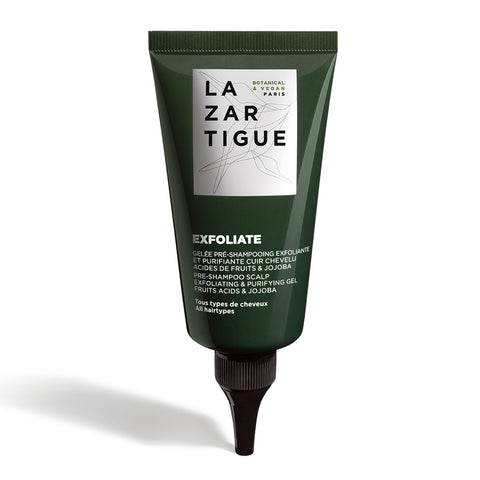 Lazartigue Exfoliate Gel, Oxygenating Detox Scrub, Jojoba Beads Gently Exfoliate Scalp and Fruit Acids Cleanse, Massage Action Helps Reoxygenate Scalp, Regains Optimal Balance 2.5 fl oz, Vegan