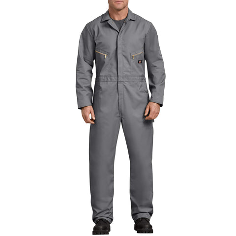 Dickies Men's 7 1/2 Ounce Twill Deluxe Long Sleeve Coverall, Gray, X-Large Tall