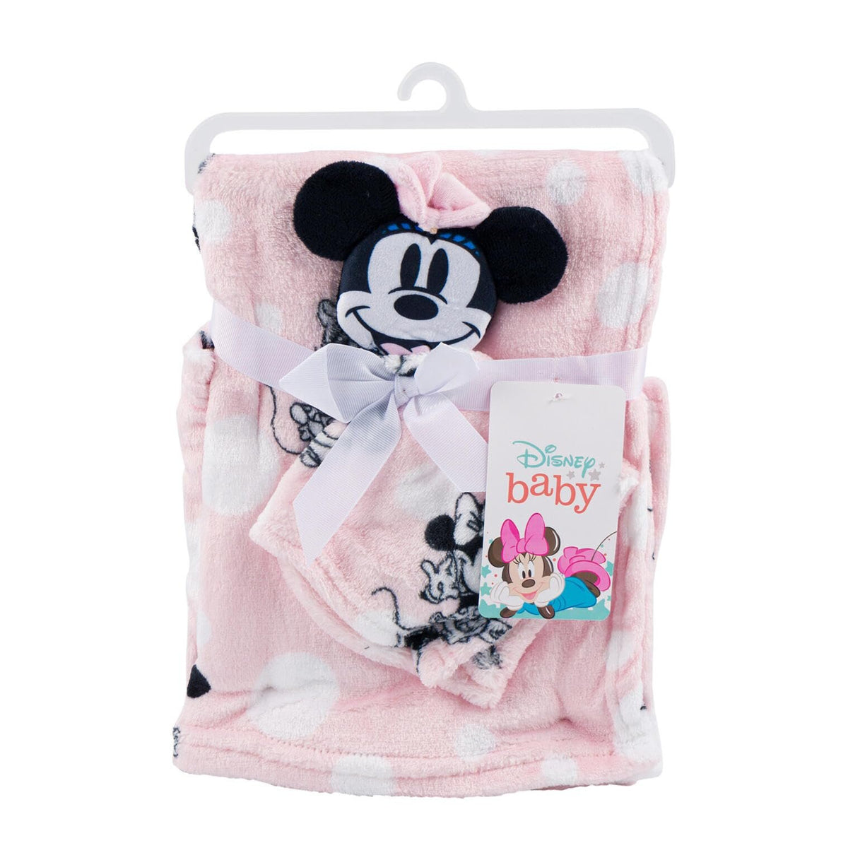 Disney Minnie Mouse Polka Dot Blanket and Security Blanket Set