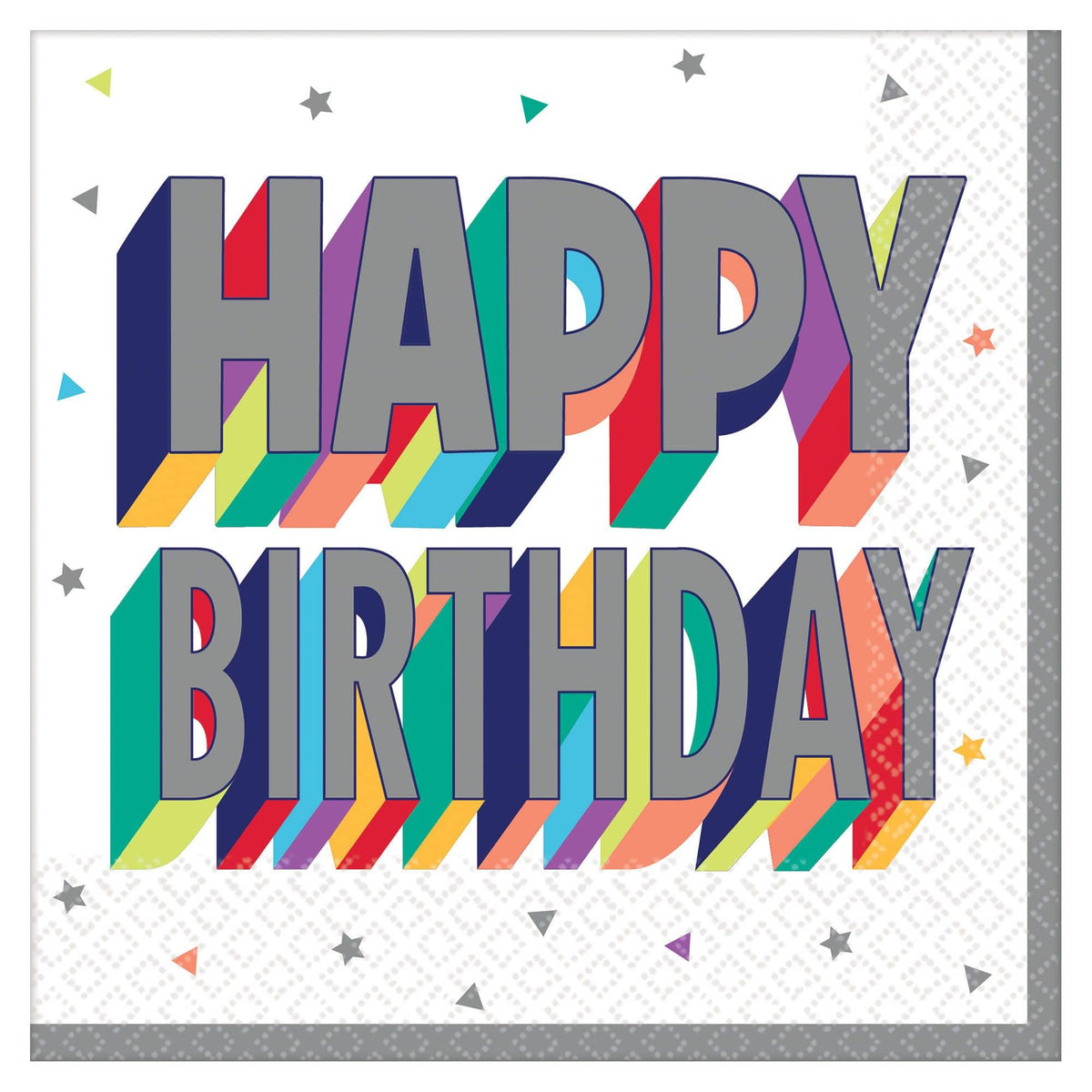 Here's To Your Birthday Luncheon Napkins, 6.5" (16 Count) - Party Pack, Perfect for Centennial Celebrations & Milestone Birthdays