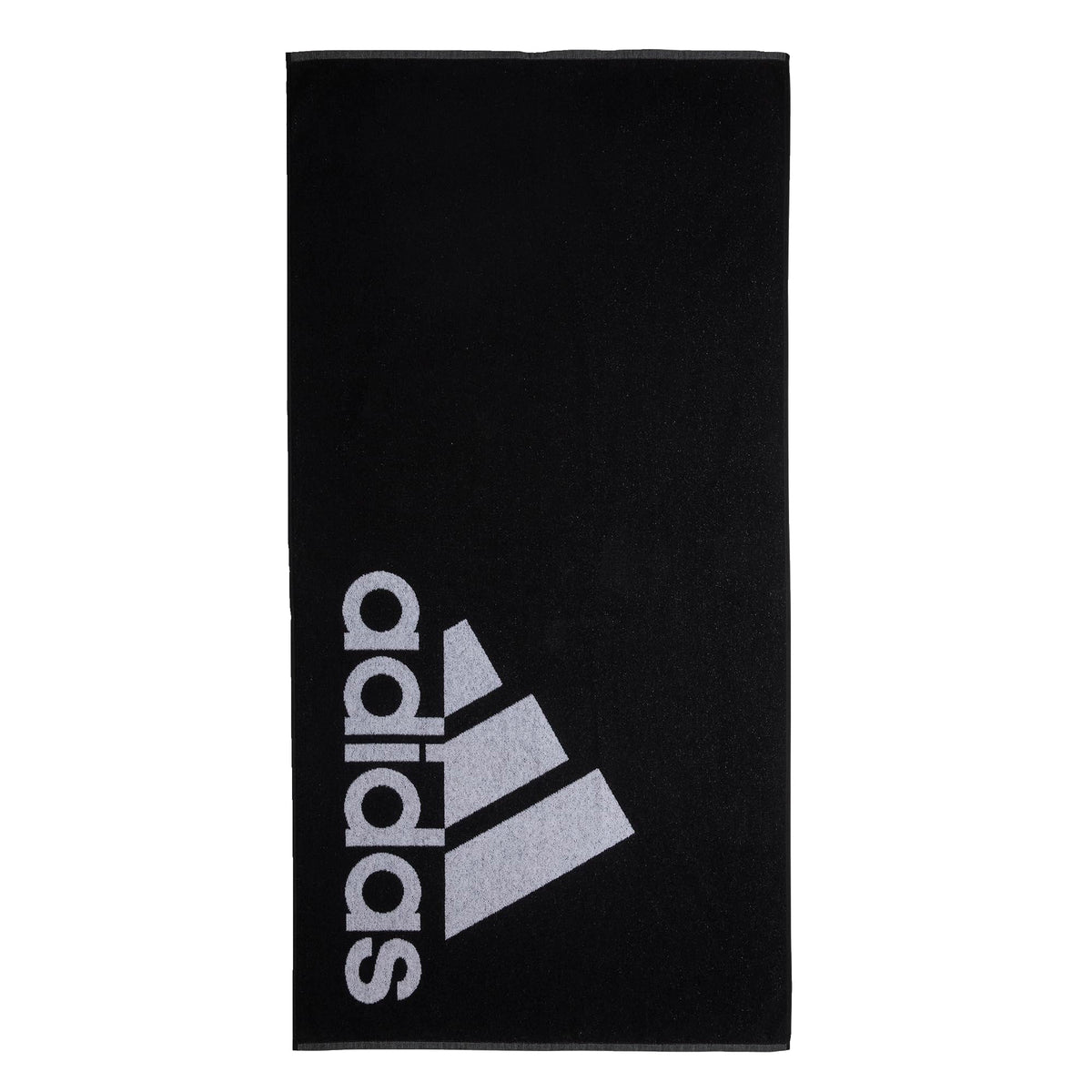 adidas Unisex Adult Linear Towel - Black/White, 70 x 140 cm