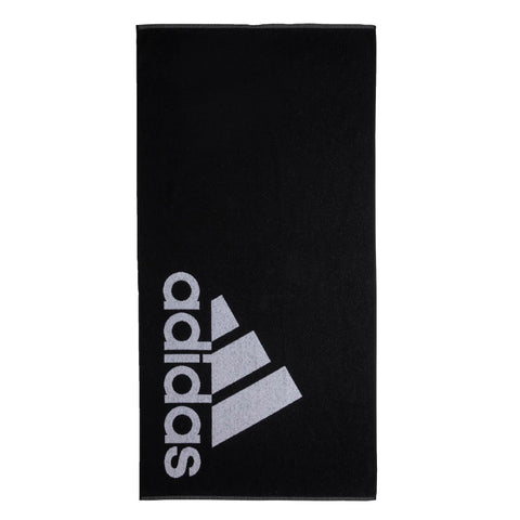 adidas Unisex Adult Linear Towel - Black/White, 70 x 140 cm