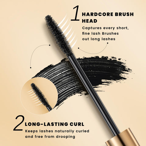 Easilydays Eyebrow and Eye Makeup 4 Pcs Kit, 2 In 1 Eyebrow Cream Styling Wax & Black Liquid Eyeliner & Black Mascara & Lash Serum, Brown Highly Pigmented Eyebrow Cream, Natural Looking Eye Makeup