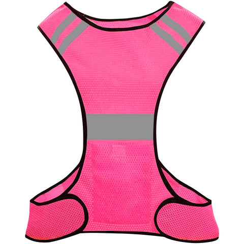 Hi Vis Vest High Visibility Reflective Vest Hi Viz Safety Jackets for Running Walking Cycling Jogging. (Pink)
