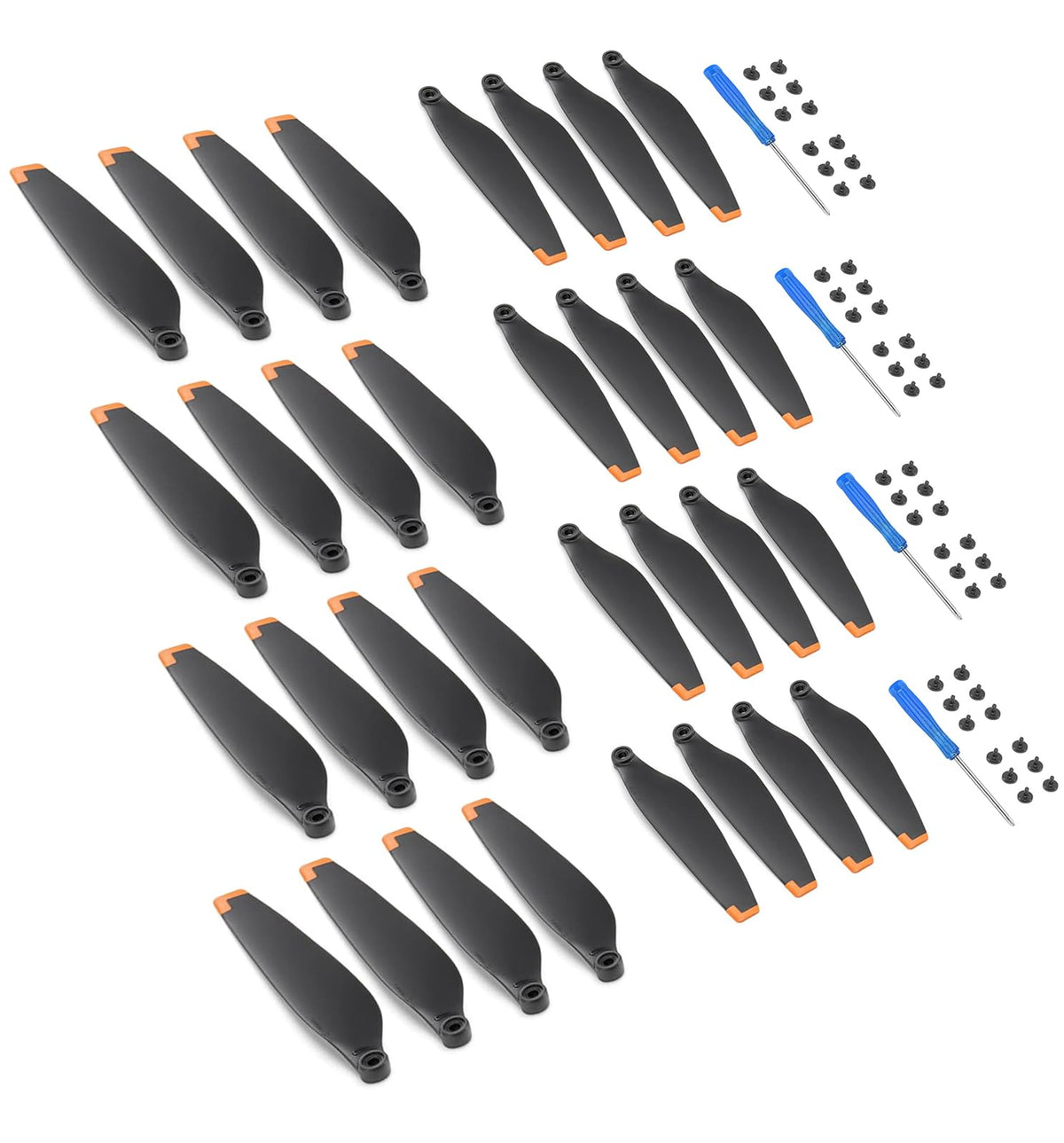 (32 Pcs)- Mini 4 Pro/Mini 3 Pro Propellers Blades for DJI Mini 4 Pro/Mini 3 Pro, Replacement Low-Noise and Quick-Release Props Wings Compatible with DJI Mini 4 Pro/Mini 3 Pro Drone Accessories