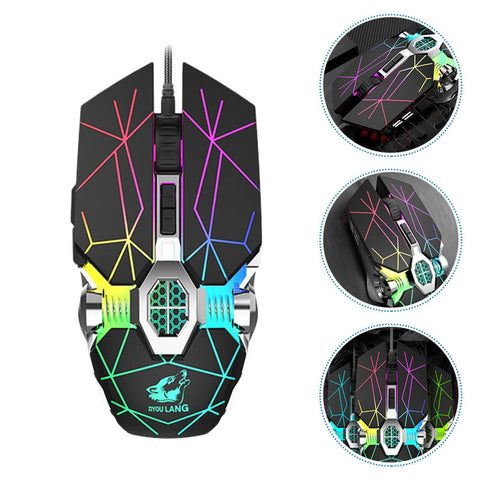 SOLUSTRE 2pcs Gaming Mouse Linux Laptop dj Laptop laptops Laptop Computer Wireless Gaming Wired Rainbow Silent Gaming RGB Light up Gaming Breathing Light Mechanical UV Paint