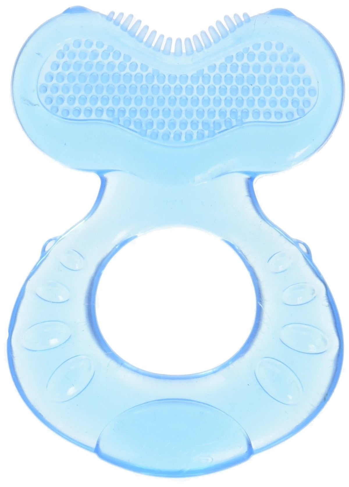 Nuby Silicone Teethe-eez Teether with Bristles, Includes Hygienic Case, Colors May Vary