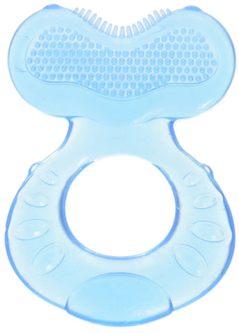 Nuby Silicone Teethe-eez Teether with Bristles, Includes Hygienic Case, Colors May Vary