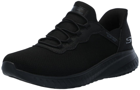Skechers Women's Work Hands Free Slip Ins Squad Chaos SR-Jasul Food Service Shoe, Black, 9