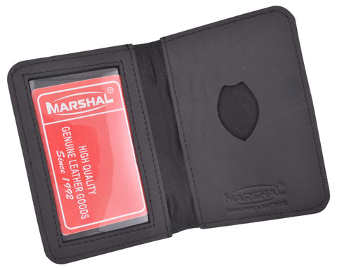 MARSHAL Family Member Police Mini Badge ID Card Holder Cases Bifold Wallet