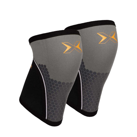 PICSIL Neoprene Knee Pad Cross Training Hex Tech, 5/7mm, 2 Knee Pads For Powerlifting and Weightlifting, Extra Support, Unisex (5mm Green XL)