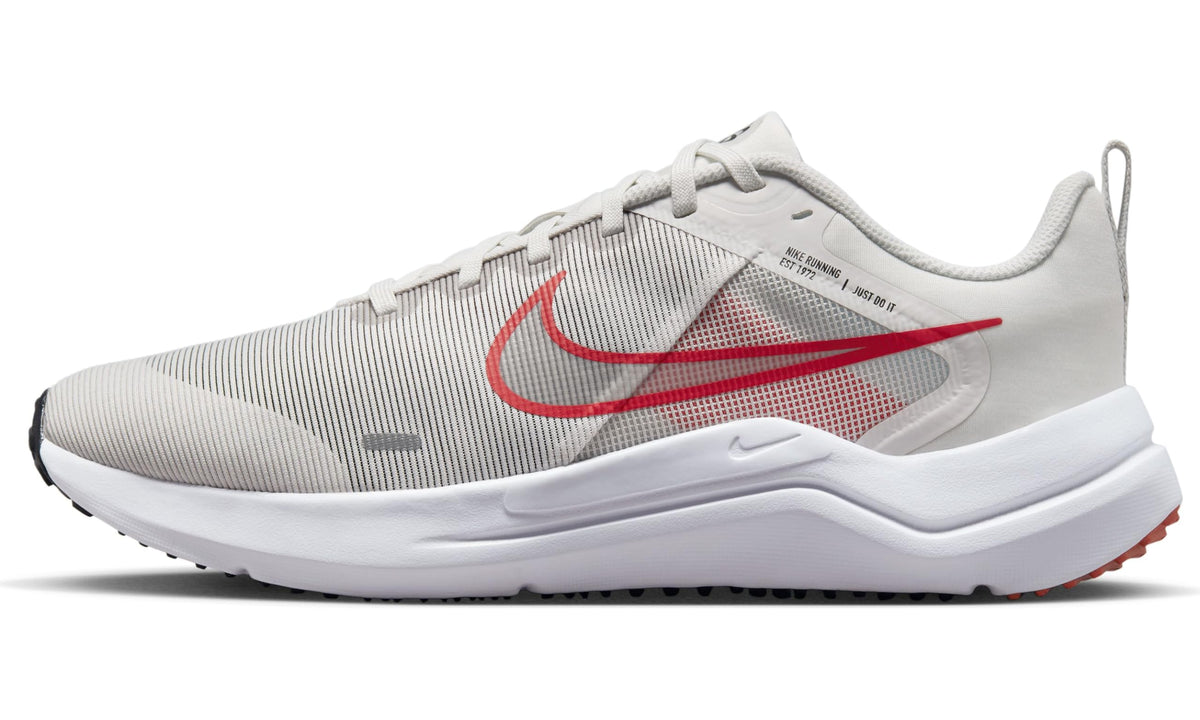 Nike Men's Running Shoe, Platinum Tint Lt Crimson Black White, 11