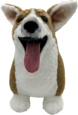 Corgi Dog 20 Inch Realistic Lifelike Louie Welsh Corgi Dog Plush Stuffed Animal Pet Dog Huggle Furry Corky