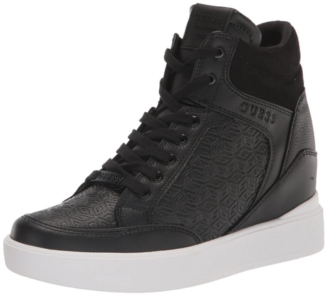 GUESS Women's BLAIRIN Sneaker, Black Logo, 9.5