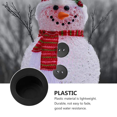 320pcs DIY Christmas Snowman Ornament Set Carrot Nose Buttons Black Clown Hats Felt Snowman Games Kit Toddler Xmas Craft