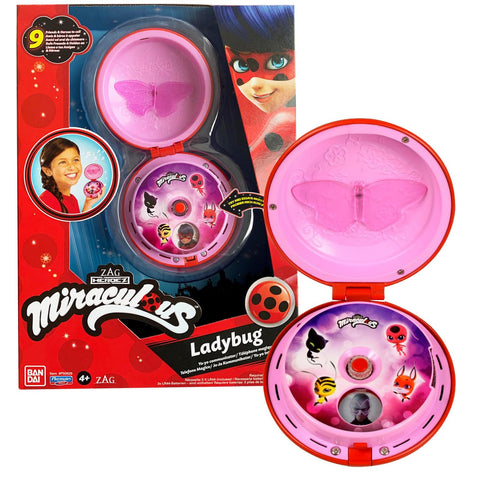 Bandai - Miraculous Ladybug - magic phone - to dress up as a ladybug/role-playing accessory - toy with sound and light effects - Speaks German - P506293
