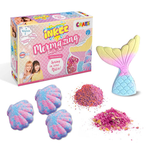 Craze INKEE Mermazing Bath Set ViktoriaSarina Bath Additive Spring in a Puddle - Fun Bath Set with Bath Bombs, Bath Bombs & Bath Salts Viktoria and Sarina Products 38659
