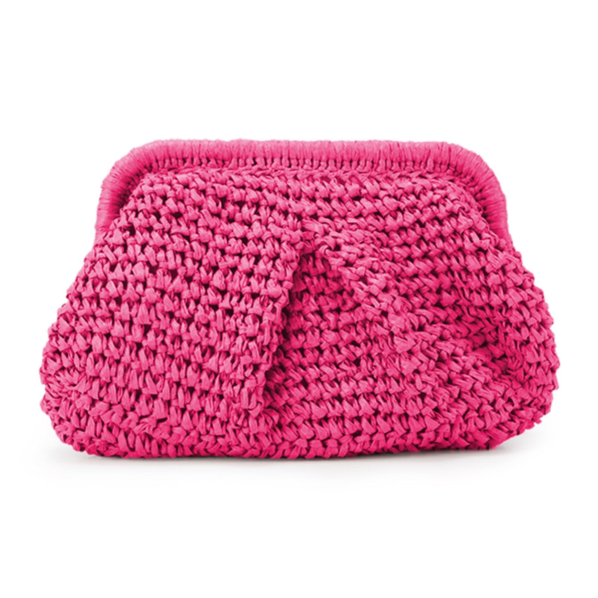 Emprier Straw Clutch Purse for Women Cloud Dumpling Pouch Straw Crossbody Shoulder Handbag Summer Beach Woven Bag