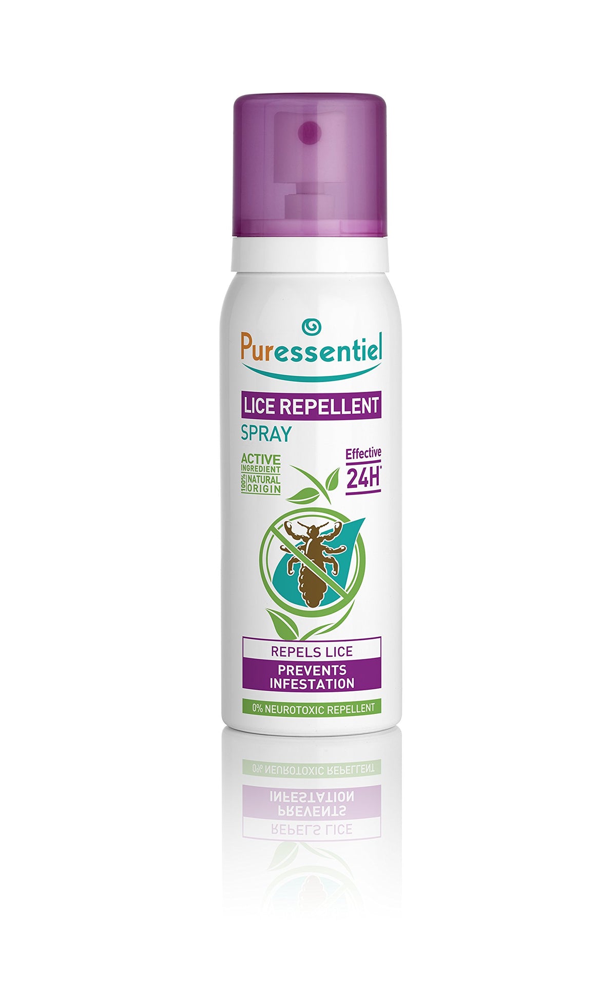 Puressentiel Head Lice Prevention & Repellent Spray For Kids & Adults - Proven 24 Hour Protection Against Head Lice & Infestations - 100% Natural Active Ingredients - Vegan - Cruelty Free - 75 ML
