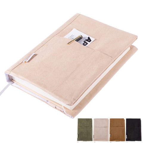 APLUFINE Book Covers for Paperbacks, Velvet Book Cover for Book lovers, Fabric Book Cover with Pockets for Book Suppliers, Reusable Book Covers for Soft Cover Books, Book Protector for Bibles, AA Book