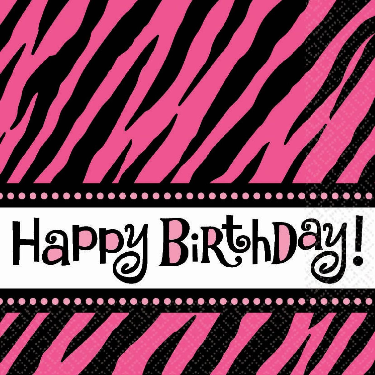 Zebra Lunch Napkins | Another Year of Fabulous Collection | Birthday