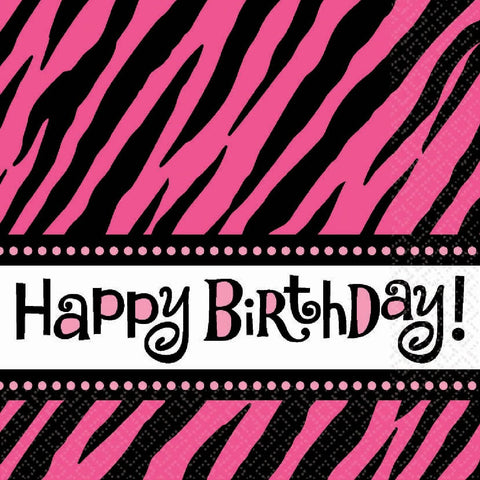 Zebra Lunch Napkins | Another Year of Fabulous Collection | Birthday