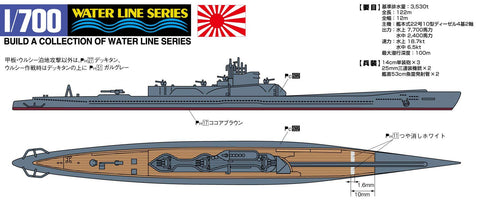 Aoshima 1/700 IJN Submarine I-401 (Waterline Hull) Kit