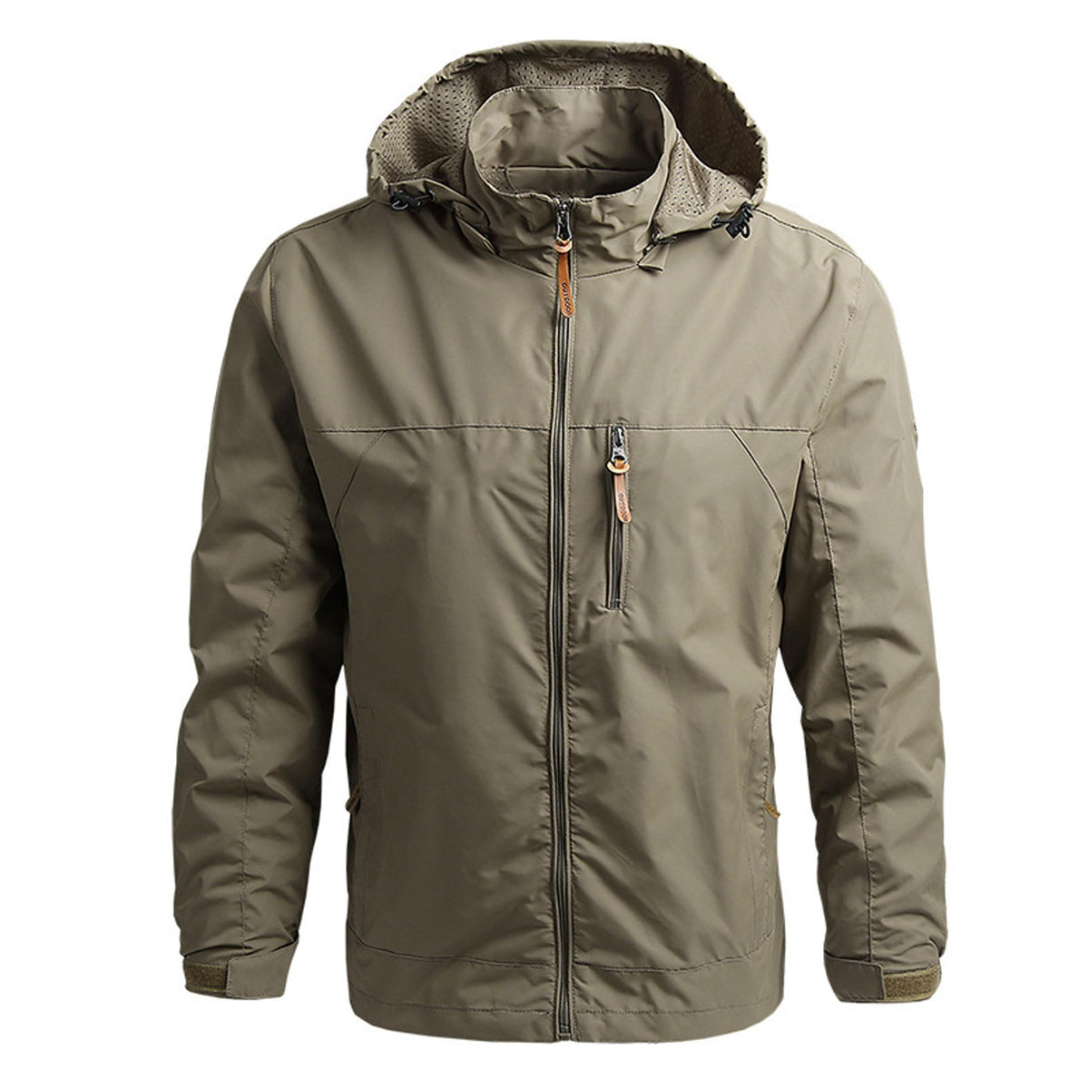 Letuwj Outerwear men's rushing jacket windbreaker outdoor jacket Khaki 3XL