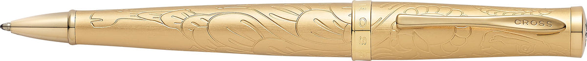 CROSS Special Edition Year of The Goat Brushed 23 K Heavy Gold Plate Ballpoint Pen