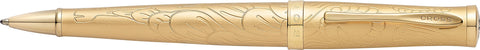 CROSS Special Edition Year of The Goat Brushed 23 K Heavy Gold Plate Ballpoint Pen