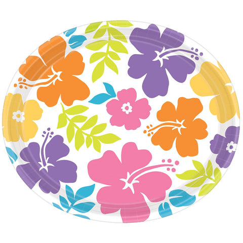 White Hibiscus Party Plates | 16 Pk.
